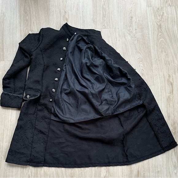 Steampunk Pirate Brocade Black Jacket ~ Men’s S - Picture 14 of 17